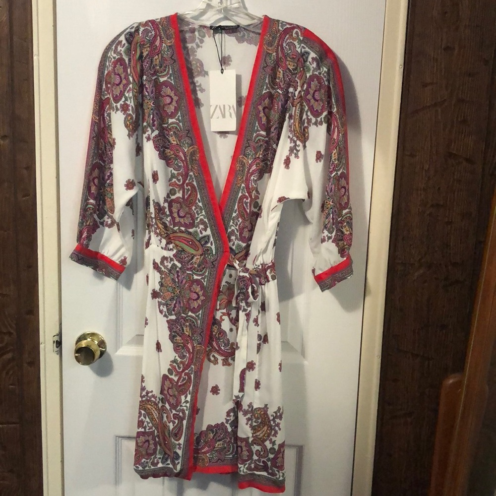 Zara Floral Wrap Dress - Womens XS - NWT